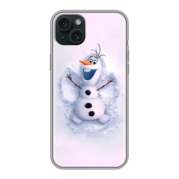 Чехол с рисунком «Снеговик Олов» для iPhone 15 Plus Чехол с рисунком «Снеговик Олов» для iPhone 15 Plus