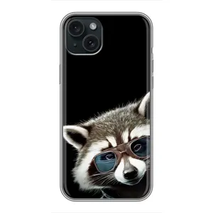 Силіконовий Чохол з Энотами на iPhone 15 Plus (Стильний Єнот)