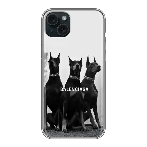 Чехол с рисунком «Три добермана» для iPhone 15 Plus Чехол с рисунком «Три добермана» для iPhone 15 Plus