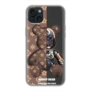 Силиконовый чехол для iPhone 15 Plus (Медмедь Луи Виттон)