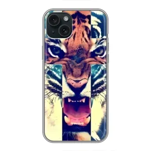 Чохли з зображенням різних тварин на iPhone 15 Plus (Яскравий Тигр)
