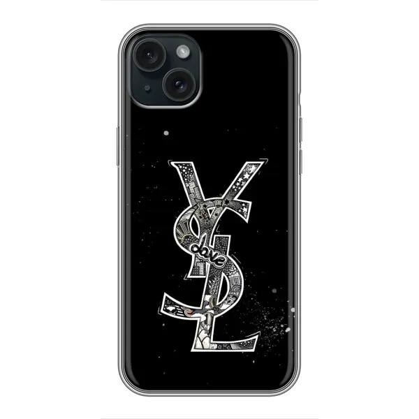 Чехол с рисунком «YSL» для iPhone 15 Plus
