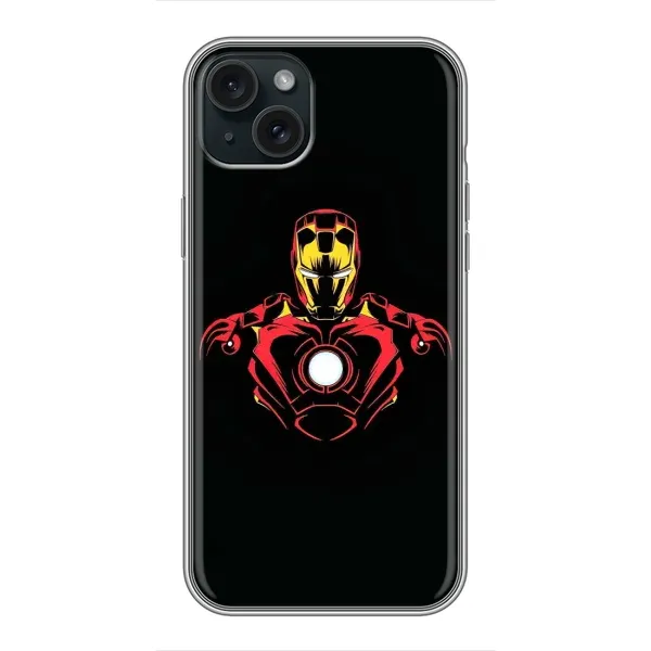 Чехол с рисунком «Железный человек» для iPhone 15 Plus Чехол с рисунком «Железный человек» для iPhone 15 Plus