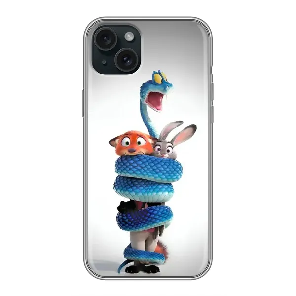 Чехол с рисунком «Змея Зоо» для iPhone 15 Plus