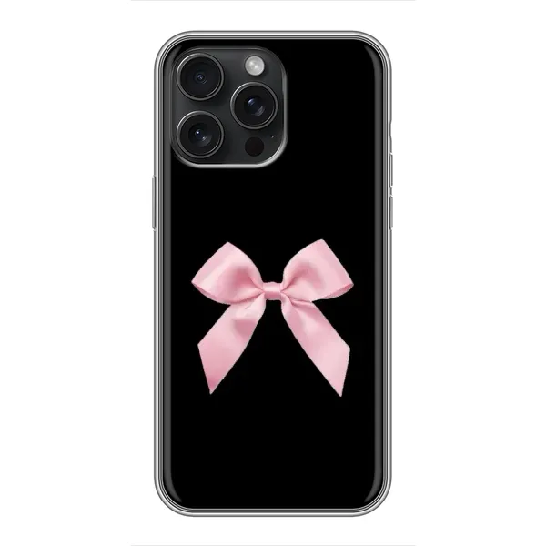 Чехол с рисунком «Бант на черном» для iPhone 15 Pro Max Чехол с рисунком «Бант на черном» для iPhone 15 Pro Max