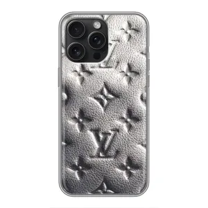 Текстурний Чохол Louis Vuitton для Айфон 15 Про Макс (Бежевий ЛВ)