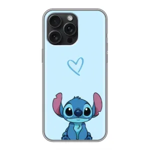 Чехол с рисунком «Голубой Стич» для iPhone 15 Pro Max