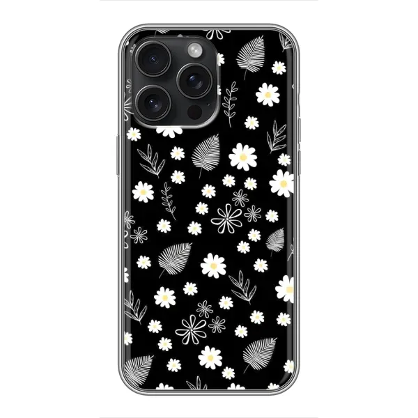 Чехол с рисунком «цветение на чорном» для iPhone 15 Pro Max Чехол с рисунком «цветение на чорном» для iPhone 15 Pro Max