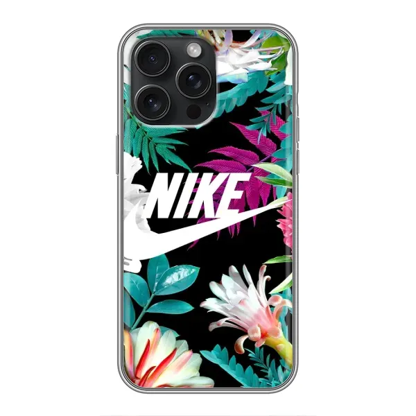 Чехол с рисунком «Цветочный Nike» для iPhone 15 Pro Max