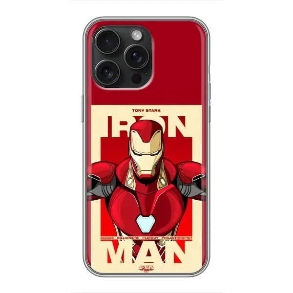 Чехол с рисунком «Iron man» для iPhone 15 Pro Max Чехол с рисунком «Iron man» для iPhone 15 Pro Max