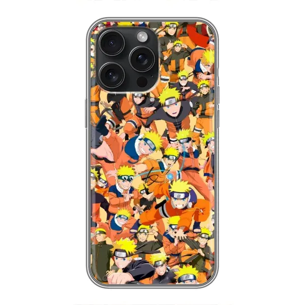 Чехол с рисунком «Коллаж Наруто» для iPhone 15 Pro Max