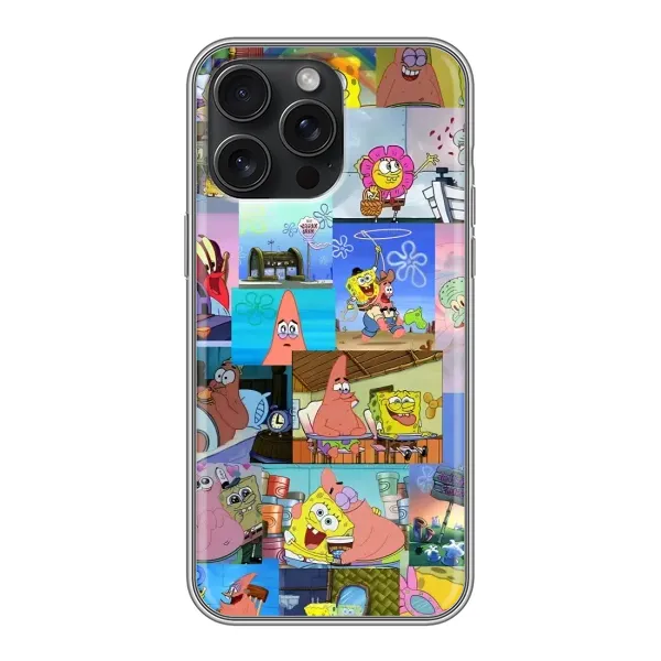 Чехол с рисунком «Комиксы Спанч Боб» для iPhone 15 Pro Max