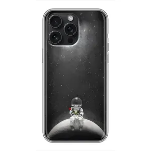 Силиконовый Чехол с принтом "Космонавты" на iPhone 15 Pro Max (Космонавт романтик)