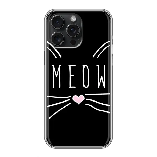 Чехол с рисунком «КОТИК MEOW» для iPhone 15 Pro Max