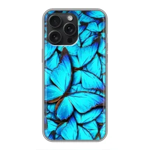 Силиконовый бампер с картинкой животных для iPhone 15 Pro Max (Крылья бабочек)