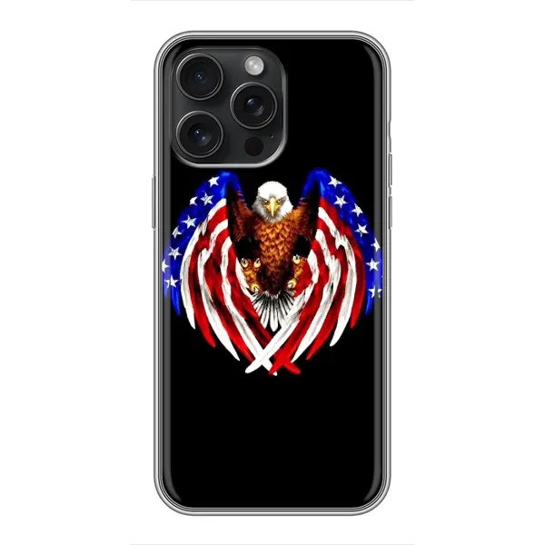 Чехол с рисунком «Крылья США» для iPhone 15 Pro Max Чехол с рисунком «Крылья США» для iPhone 15 Pro Max