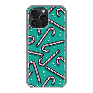 Силіконовий бампер на різдво для iPhone 15 Pro Max (Льодяники)