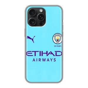 Силиконовые Чехлы принт Футбол на iPhone 15 Pro Max (Man City)