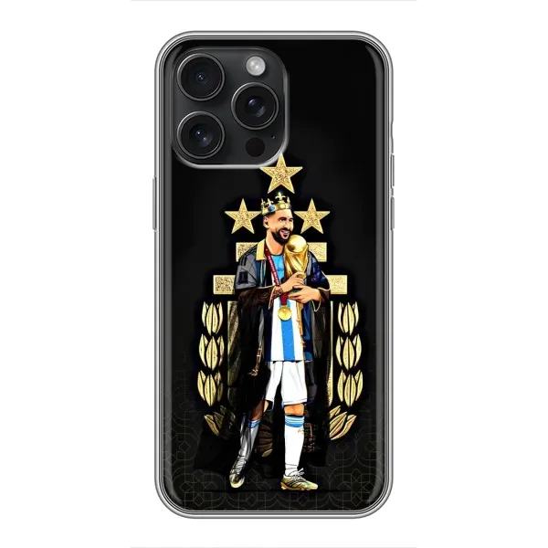 Чехол с рисунком «Месси король» для iPhone 15 Pro Max