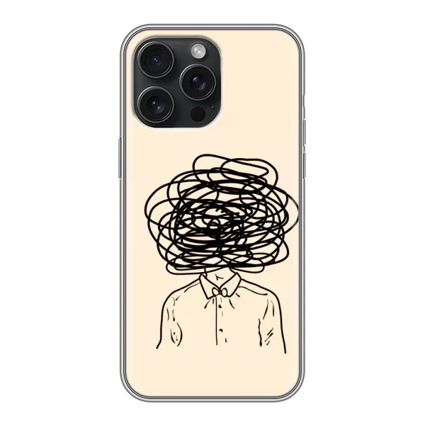 Чехол с рисунком «Мысли» для iPhone 15 Pro Max Чехол с рисунком «Мысли» для iPhone 15 Pro Max