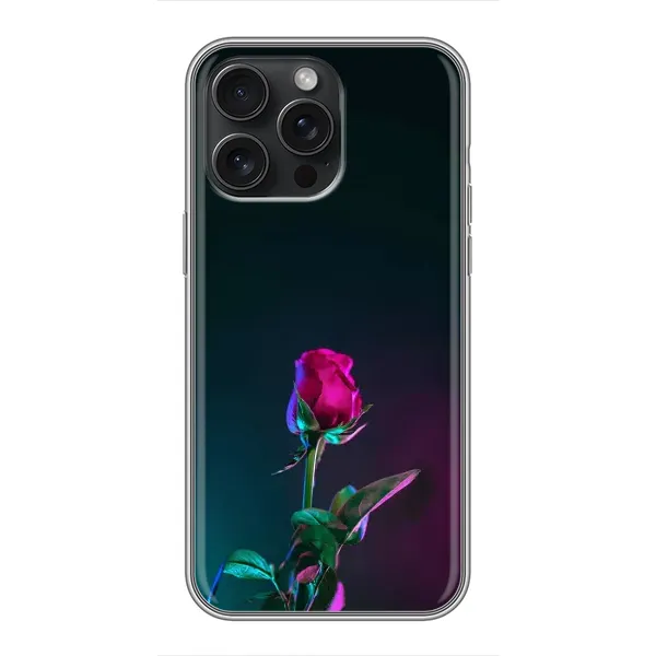 Чехол с рисунком «Ночная роза» для iPhone 15 Pro Max Чехол с рисунком «Ночная роза» для iPhone 15 Pro Max