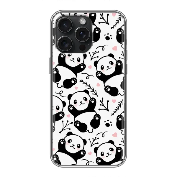 Чехол с рисунком «Пандочки» для iPhone 15 Pro Max Чехол с рисунком «Пандочки» для iPhone 15 Pro Max