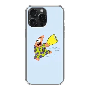 Чехлы с Патриком на iPhone 15 Pro Max (Патрик с подушкой)