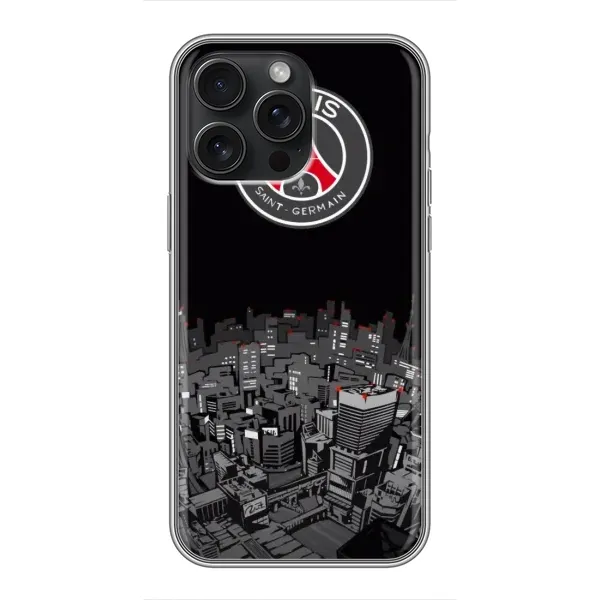 Чехол с рисунком «PSG» для iPhone 15 Pro Max
