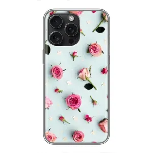 Чохли з принтом Троянд для iPhone 15 Pro Max (Різні квіти)
