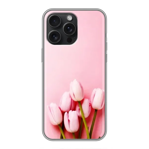 Чехол с рисунком «Розовые тюльпаны» для iPhone 15 Pro Max Чехол с рисунком «Розовые тюльпаны» для iPhone 15 Pro Max