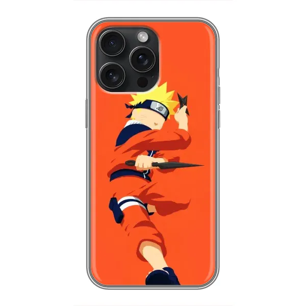Чехол с рисунком «Силуэт Наруто» для iPhone 15 Pro Max