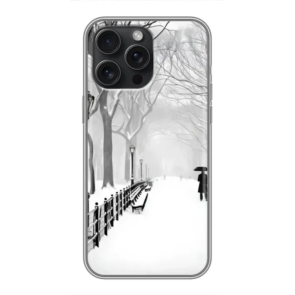 Чехол с рисунком «Снегом замело» для iPhone 15 Pro Max