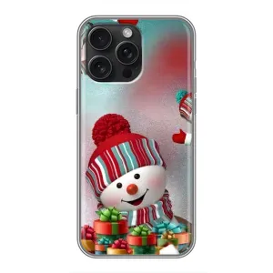 Чохли на Новий Рік iPhone 15 Pro Max (Сніговик в шапці)