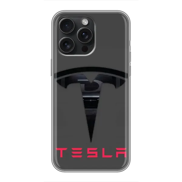 Чохол з малюнком «Logo TESLA» для iPhone 15 Pro Max