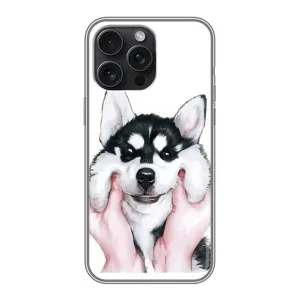 Бампер для iPhone 15 Pro Max с картинкой "Песики" (Собака Хаски)