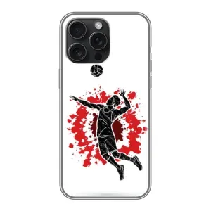 Чохли з прінтом Спортивна тематика для iPhone 15 Pro Max (Волейболіст)