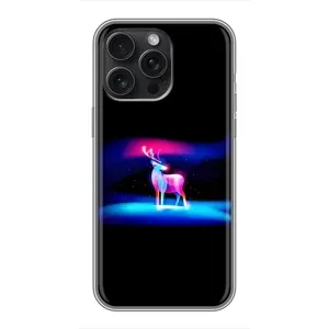 Силиконовый бампер с картинкой животных для iPhone 15 Pro Max (Яркий олень)