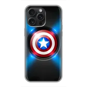 Чохол с Щітом Капітана Америки на iPhone 15 Pro Max (Яскраий Щит Капітана)