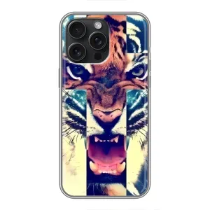 Чехлы с изображением разных животных для iPhone 15 Pro Max (Яркий Тигр)