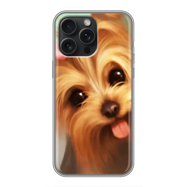 Чехол с рисунком «Йоршенский терьер» для iPhone 15 Pro Max