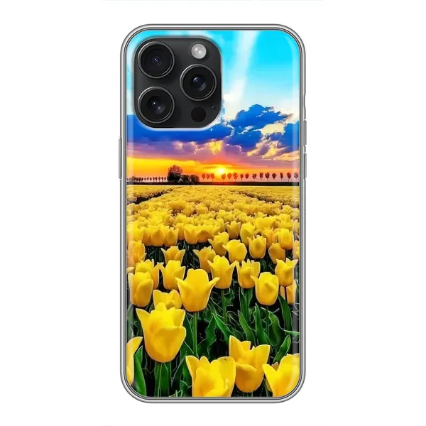 Чехол с рисунком «Желтые тюльпаны» для iPhone 15 Pro Max Чехол с рисунком «Желтые тюльпаны» для iPhone 15 Pro Max