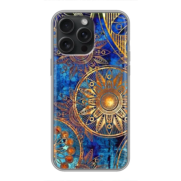 Чехол с рисунком «Золотые узоры» для iPhone 15 Pro Max Чехол с рисунком «Золотые узоры» для iPhone 15 Pro Max
