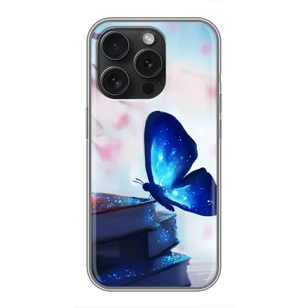 Чехол с рисунком «Бабочка синяя» для iPhone 15 Pro Чехол с рисунком «Бабочка синяя» для iPhone 15 Pro