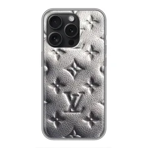 Текстурний Чохол Louis Vuitton для Айфон 15 Про (Бежевий ЛВ)