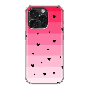 Чохли з тематикою "Маленькі Сердчеки" на iPhone 15 Pro (Чорні сердечка)
