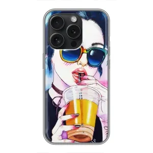Чохол з картинкою Модні Дівчата iPhone 15 Pro (Дівчина з коктейлем)