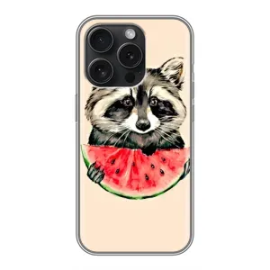 Силіконовий Чохол з Энотами на iPhone 15 Pro (Єнот)