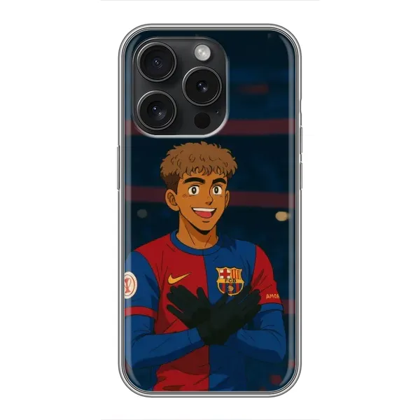 Чехол с рисунком «Футболист Ямаль» для iPhone 15 Pro
