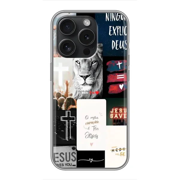 Чехол с рисунком «Христианский арт» для iPhone 15 Pro Чехол с рисунком «Христианский арт» для iPhone 15 Pro