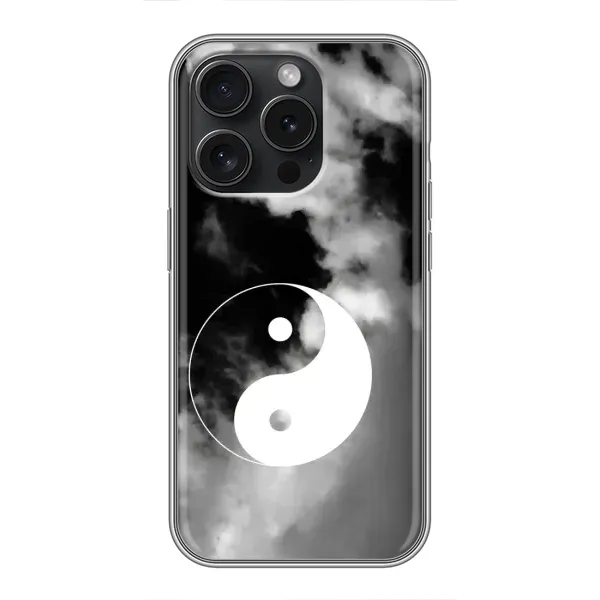 Чехол с рисунком «Инь-Янь» для iPhone 15 Pro Чехол с рисунком «Инь-Янь» для iPhone 15 Pro